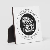 Plaque Photo Code QR avec nom d'entreprise modifiable (Recto)