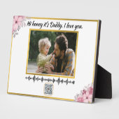 Plaque Photo Code QR d'art Soundwave - Enregistrement vocal per (Côté)