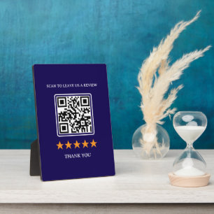 Plaque Photo Code QR de lien de révision d'entreprise 5" x 7"