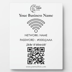 Plaque Photo Code QR de mot de passe de réseau Wifi personnalis
