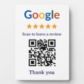 Plaque Photo Code QR de révision Google pour entreprise profess (Devant)