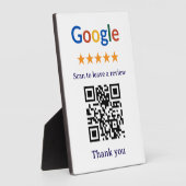 Plaque Photo Code QR de révision Google pour entreprise profess (Côté)