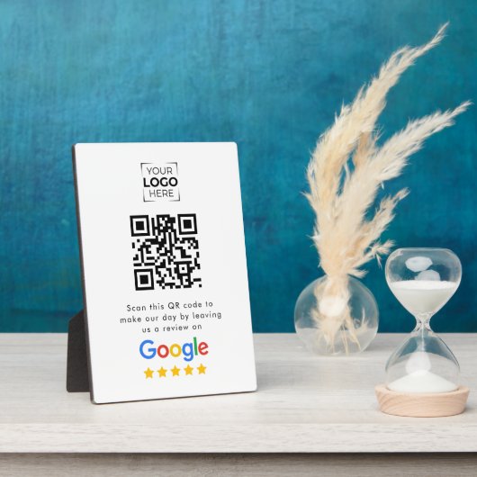 Plaque Photo Code QR de révision Google pour les avis d'entrepr (Côté)