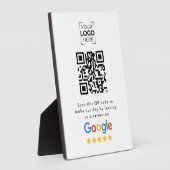 Plaque Photo Code QR de révision Google pour les avis d'entrepr (Côté)