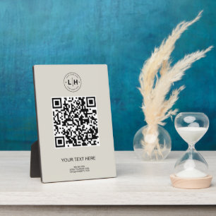 Plaque Photo Code QR d'entreprise moderne