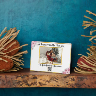 Plaque Photo Code QR d'onde sonore personnalisée Gif d'enregi