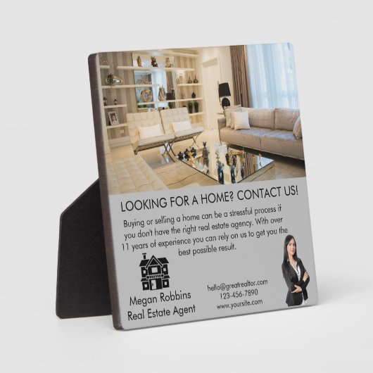 Plaque Photo Code QR du marketing immobilier professionnel élég (Recto)