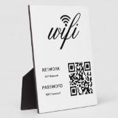 Plaque Photo Code QR du réseau Wifi de marque personnalisée Bla (Côté)