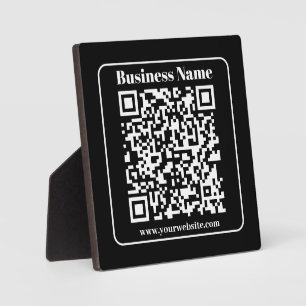 Plaque Photo Code QR éditable Noir & Blanc Style Rétro Moderne