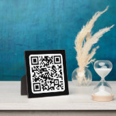 Plaque Photo Code QR moderne éditable | Noir Blanc ou toute cou (Insitu)