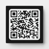 Plaque Photo Code QR moderne modifiable | Blanc noir ou toute c (Devant)