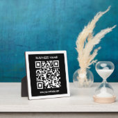 Plaque Photo Code QR modifiable (généré instantanément) | Noir (Insitu)