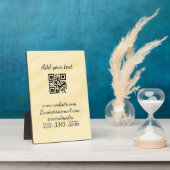 Plaque Photo code QR personnalisé simple ajouter votre nom text (Côté)