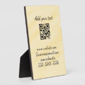 Plaque Photo code QR personnalisé simple ajouter votre nom text (Côté)