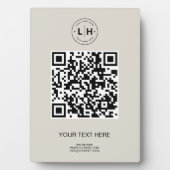 Plaque Photo Code QR pour Entreprise Moderne (Devant)