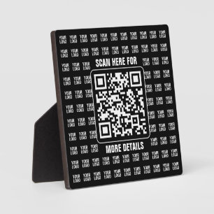 Plaque Photo Code QR promotionnel (modifiable) plus motif de lo