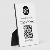 Plaque Photo Code QR Tripadvisor | Panneau d'affichage des avis (Côté)