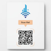 Plaque Photo Code QR Wi-Fi gratuit simple (Devant)