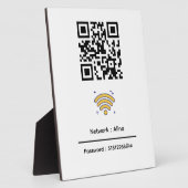 Plaque Photo Code QR Wifi personnalisé | Mot de passe réseau mo (Côté)
