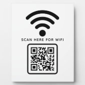Plaque Photo Code QR Wifi Scan pour se connecter Autocollant (Devant)