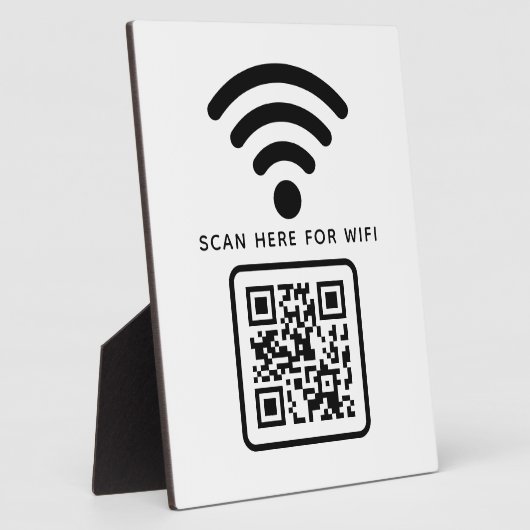 Plaque Photo Code QR Wifi Scan pour se connecter Autocollant (Côté)