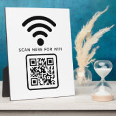 Plaque Photo Code QR Wifi Scan pour se connecter Autocollant (Côté)