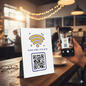 Plaque Photo Code QR Wifi Scan pour se connecter autocollant