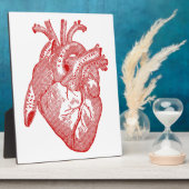 Plaque Photo Coeur Anatomique Rouge (Côté)