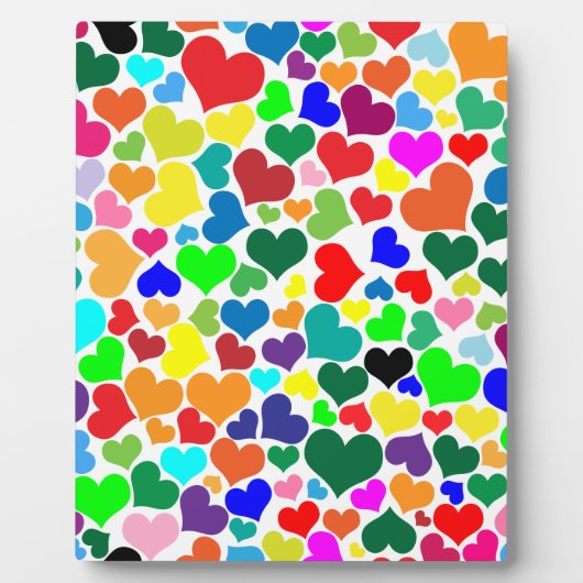 Plaque Photo coeur arc-en-ciel (Devant)