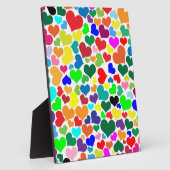 Plaque Photo coeur arc-en-ciel (Côté)