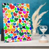 Plaque Photo coeur arc-en-ciel (Côté)