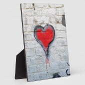 Plaque Photo Coeur de graffiti rouge (Côté)