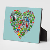 Plaque Photo Coeur de perroquet (Côté)