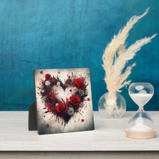 Plaque Photo Coeur du Rose