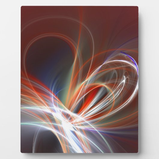 Plaque Photo coeur en feu (Devant)