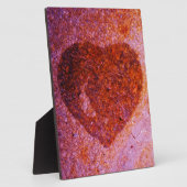 Plaque Photo coeur rose corail (Côté)