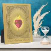 PLAQUE PHOTO COEUR SACRÉ ÉLÉGANT DE LA PRIÈRE DE CONSÉCURATION  (Côté)