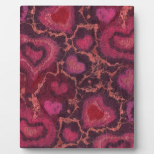 Plaque Photo Coeurs, amour romantique rose rouge valentines cad