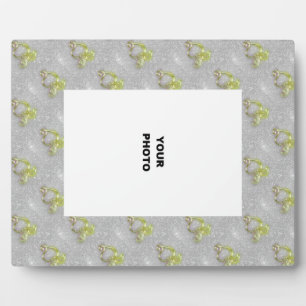 Plaque Photo Coeurs d'or sur les Parties scintillant d'argent
