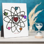 Plaque Photo Coeurs Empreintes de léopard de Valentine atomique (Côté)