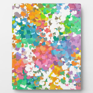 Plaque Photo Coeurs Pastel Confetti