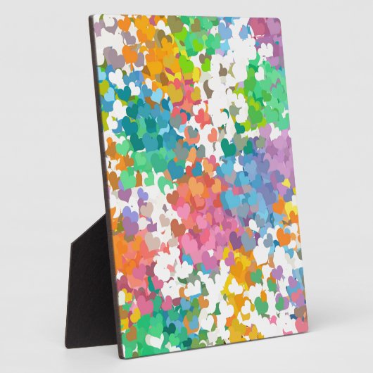 Plaque Photo Coeurs Pastel Confetti (Côté)