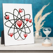 Plaque Photo Coeurs rouges de Saint Valentin atomique (Côté)