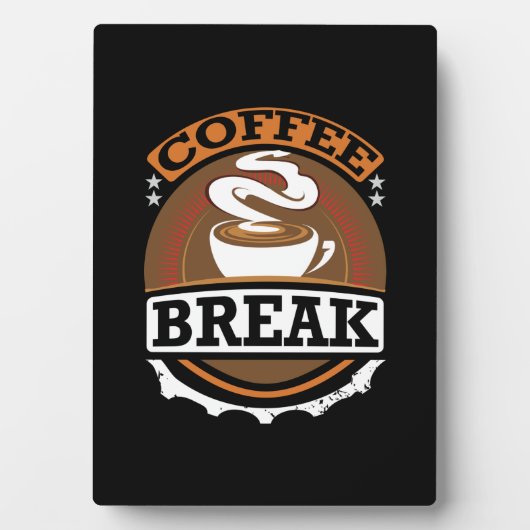 Plaque Photo Coffee Art Café Coffee Break (Devant)