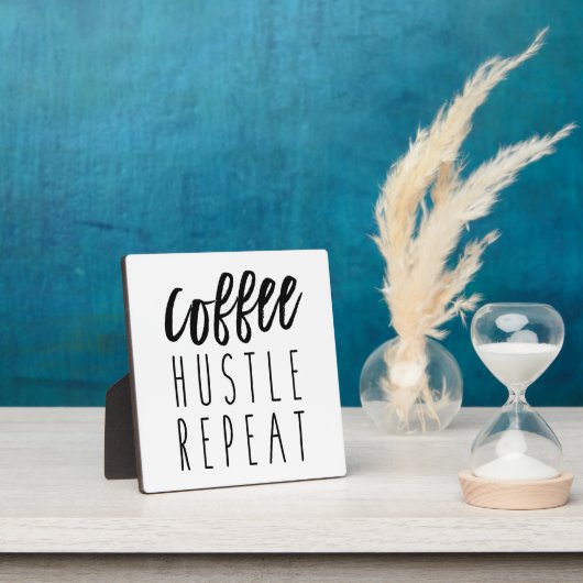 Plaque Photo Coffee Hustle Répéter Bar Café Ferme Signal (Insitu)