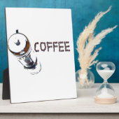 Plaque Photo Coffee MagicEnjoy, 'première chose le matin', ' (Côté)