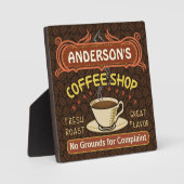 Plaque Photo Coffee shop with Mug Create Your Own Personalized (Recto)