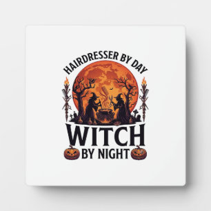 Plaque Photo Coiffeuse Jour Sorcière Nuit Halloween Peigne Cise