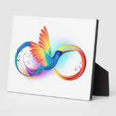 Plaque Photo Colibri arc-en-ciel avec symbole Infinity (Côté)