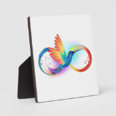 Plaque Photo Colibri arc-en-ciel avec symbole Infinity (Recto)